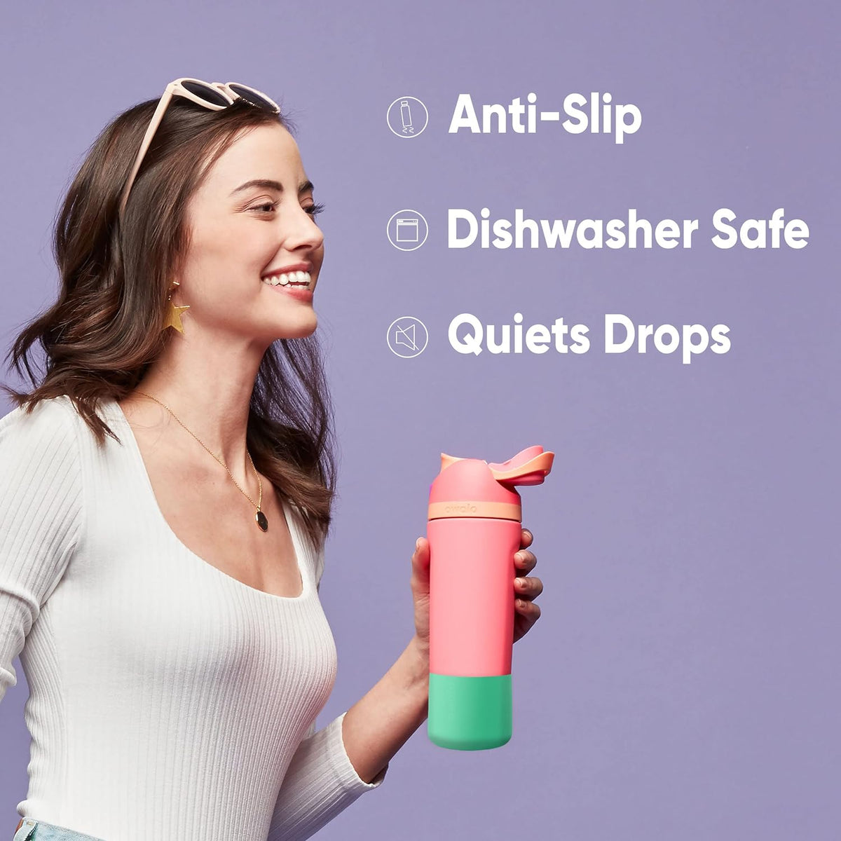 Owala Silicone Boot - Anti-Slip Protective Sleeve for 32 Oz Stainless Steel Water Bottles - Black