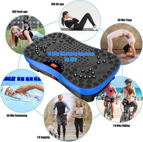 AXV Vibration Plate - Full Body Fitness Machine for Lymphatic Drainage & Weight Loss | Shaker Gym Pad
