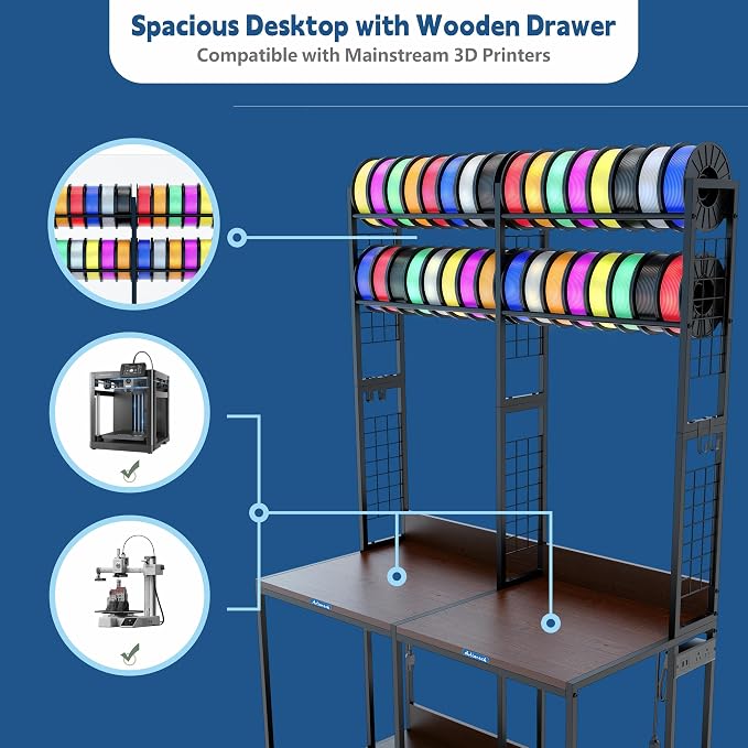Upgraded Dual 3D Printer Stand