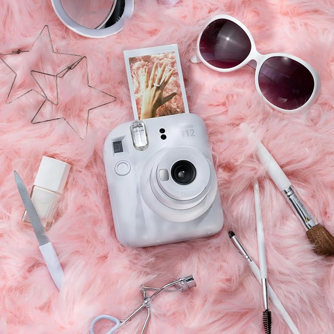 instax mini 12 Camera, Clay White