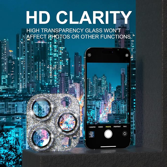 Choiche for iPhone 14 Pro/iPhone 14 Pro Max Camera Lens Protector, Bling Camera
