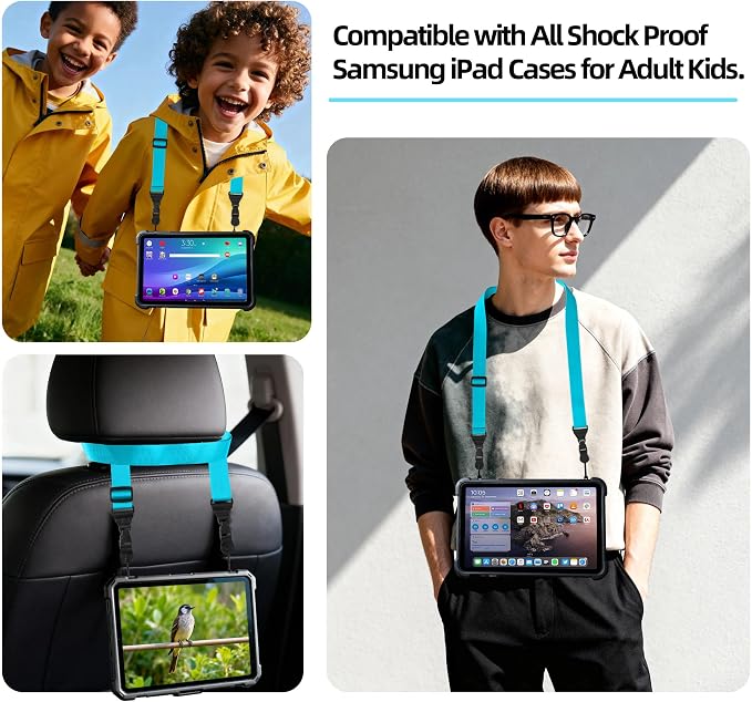 Adjustable Shoulder Strap:Comfortable iPad Strap Nylon Neck Lanyard