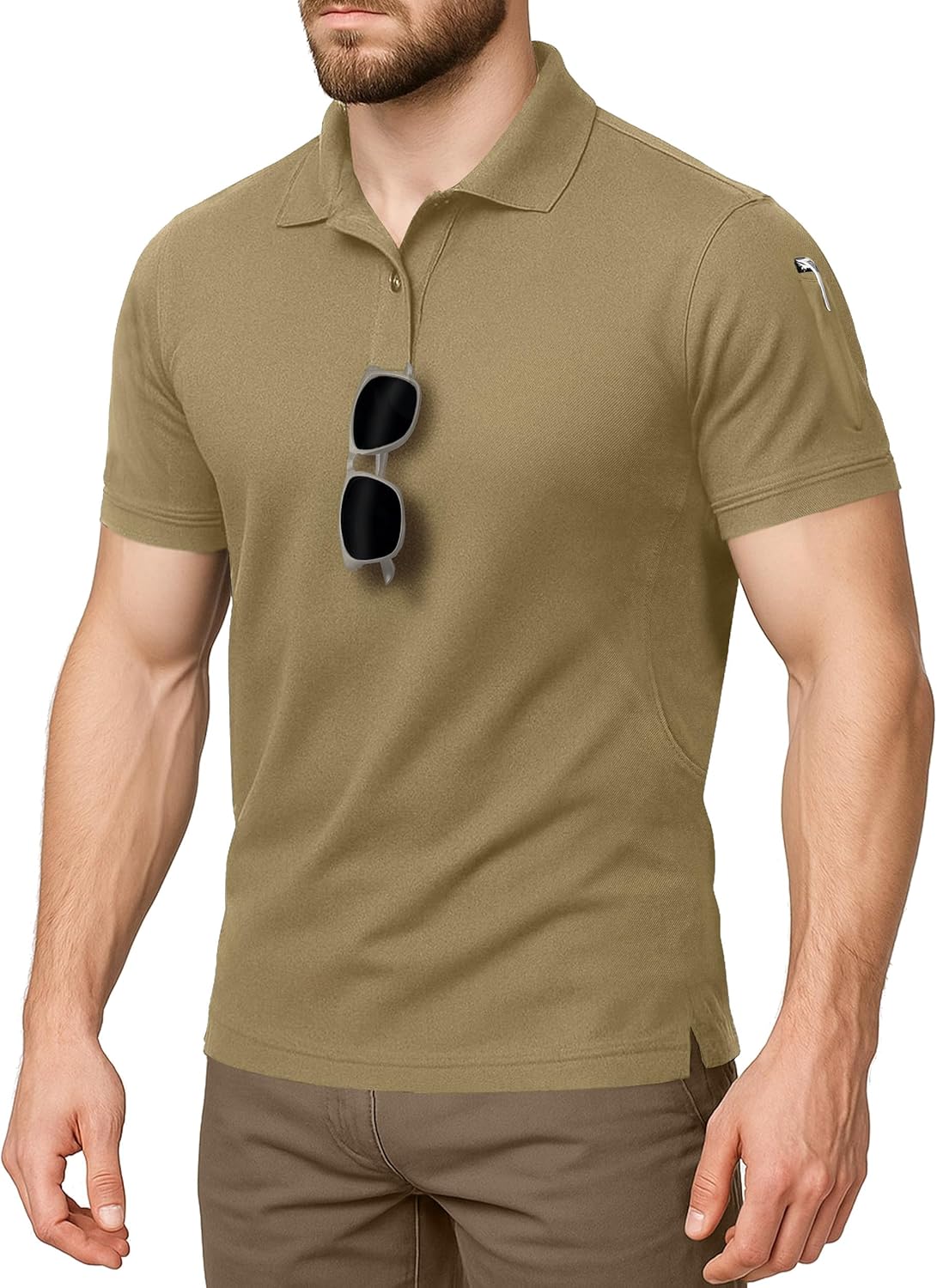 NY Threads Men's Polo Shirt - Quick Dry Tactical Jersey with UPF 50+ Protection | Short Sleeves