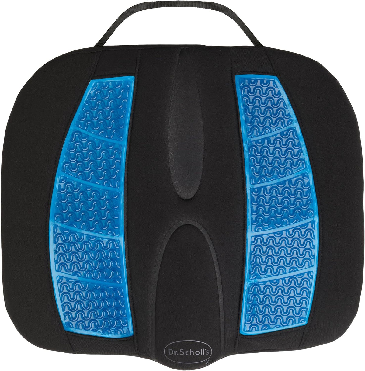 Dr. Scholl’s Massaging Gel Posterior Seat Cushion for Car, Office, Home — Black