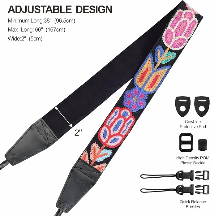 Padwa Lifestyle Colorful Crochet Camera Strap