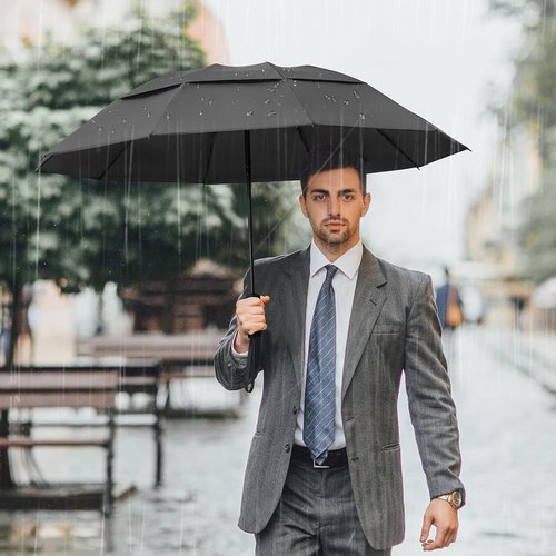 G4Free Large Golf Umbrella - Windproof Compact Reverse Design | Automatic Open & Close, 42-62 Inch