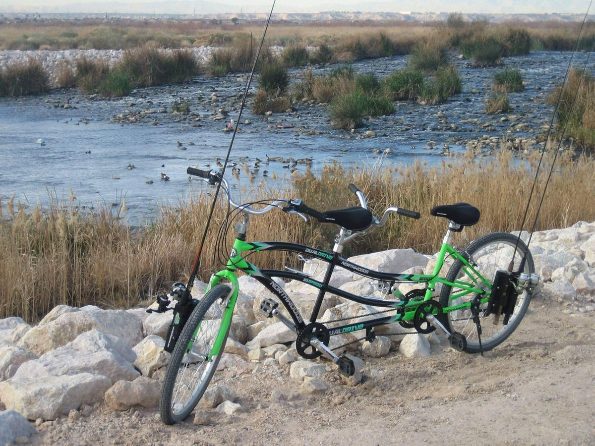 Skiennix Fishing Rod Holder - Easy Mounting Bike Accessory Secures 2 Rods | Durable Design