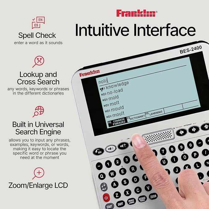 Franklin BES-2400 Talking Bilingual Dictionary English