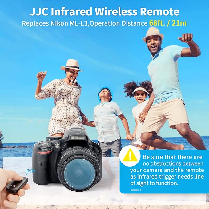JJC Wireless Infrared Shutter Release Remote Control Replaces Nikon ML-L3