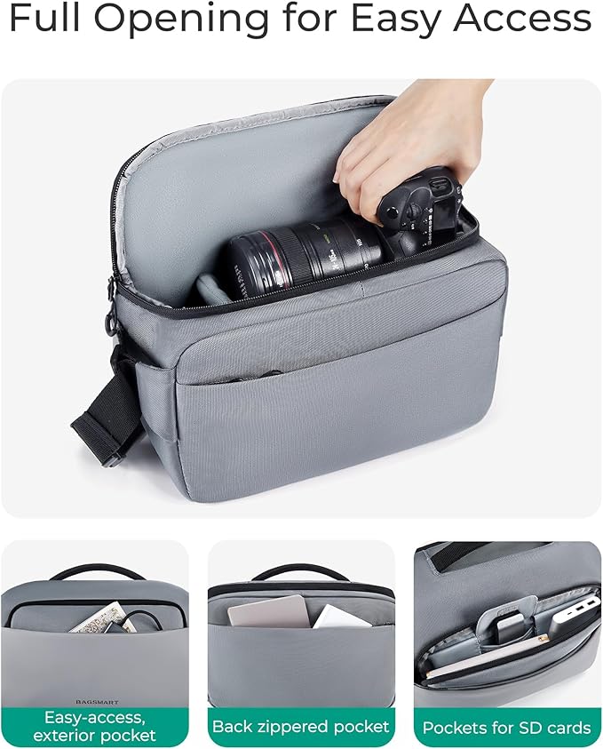 BAGSMART Camera Sling Bag, Small Camera Bags
