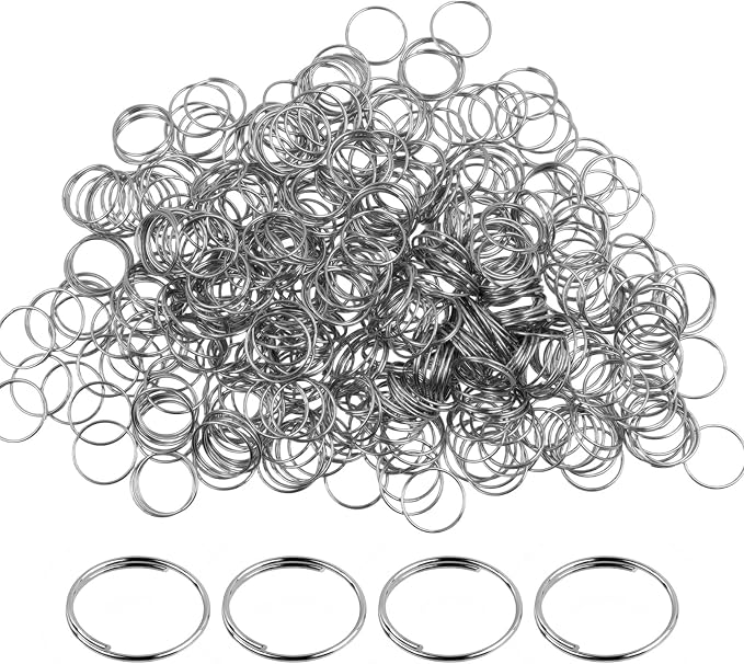 500PCS Stainless Steel Bright Silver Chandelier Split Rings, 0.47inch Diameter