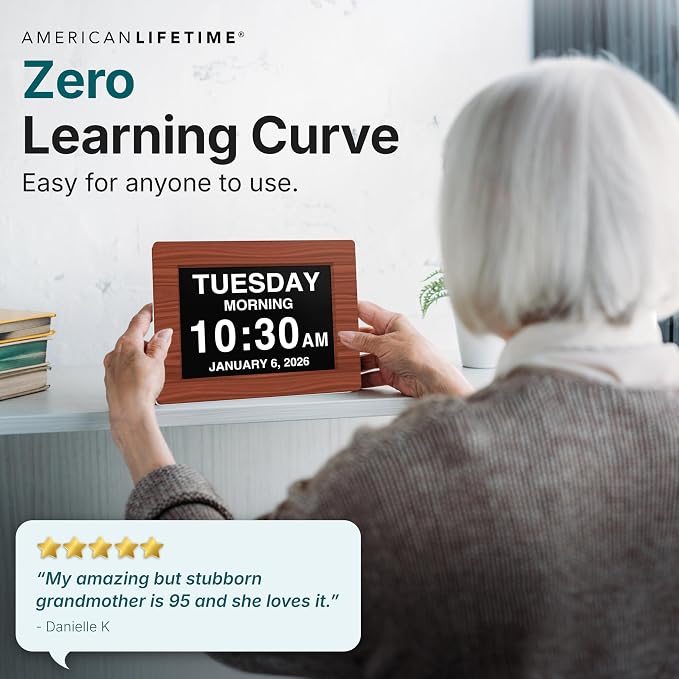 American Lifetime New 2026 Dementia Clock Large Digital Clock