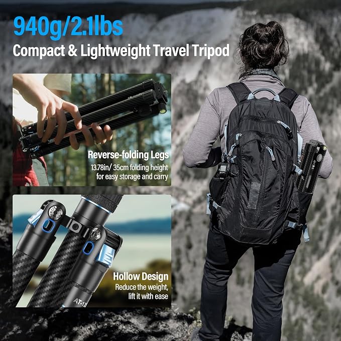 SIRUI 60" Carbon Fiber Tripod for Camera