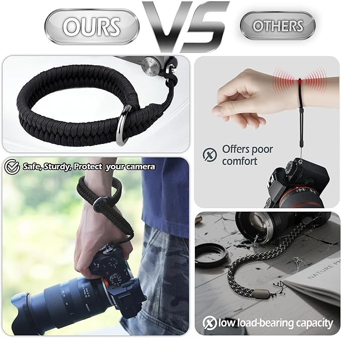 AQAREA Camera Wrist Strap for DSLR Mirrorless Camera, Quick Release Camera Hand