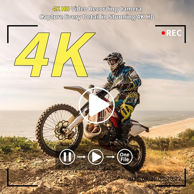 4K Digital Camera for Photography, 64MP Point and Shoot Digital Cameras