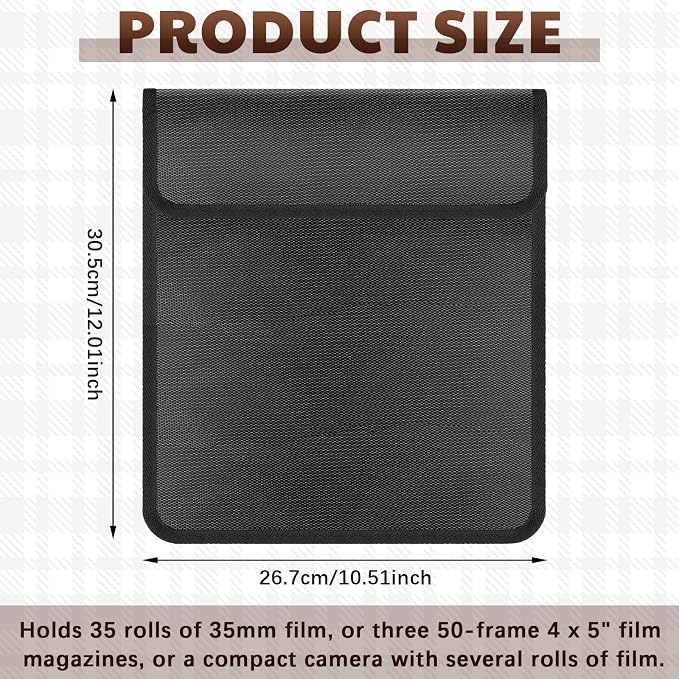 2 Pieces 711-15b Filmguard Bag Waterproof Storage Carrying Case Xray Proof Bags
