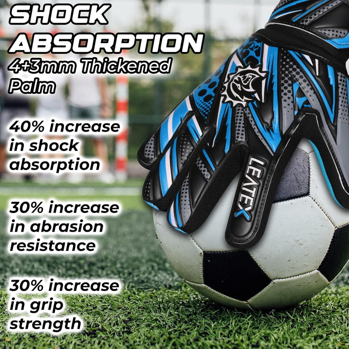 Regine Switzerland Youth Soccer Goalie Gloves - Strong Grip & Breathable Design for Kids, Adjustable Wrist Strap