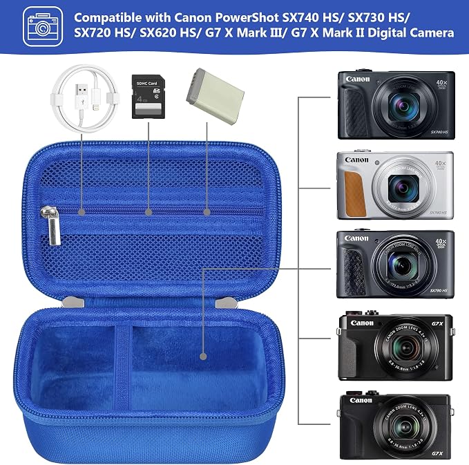 Hard Carrying Case for Canon PowerShot SX740 HS/ SX730 HS/ SX720 HS/ SX620 HS/