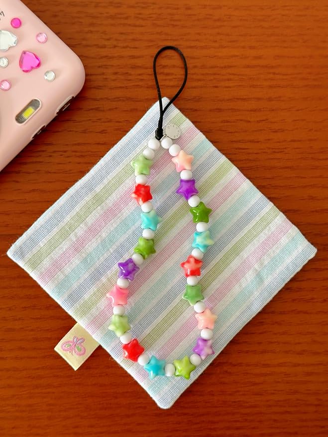 Drawwind Phone Charm Beaded Wristlet Strap Universal Cell Phone Lanyard Cute