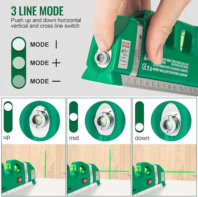 Level Tool Laser Level Leveler tool Cross Line Vertical and Horizontal Line