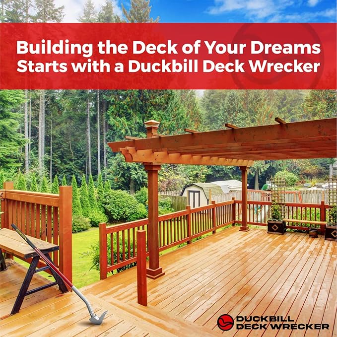 The Original Deck Wrecker Deck Board Removal Tool. Heavy-Duty Professional-Grade Pry Bar Engineered for Power & Efficiency. Trusted by Professionals for Their Toughest Jobs