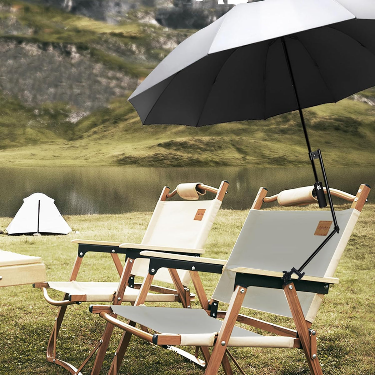 Skiennix UPF 50+ Beach Umbrella - Adjustable Universal Clamp for Ultimate Sun Protection