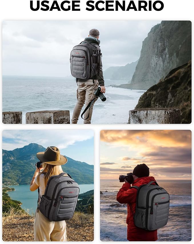 BAGSMART Camera Bag for DSLR, Waterproof Camera Backpacks for Photographers