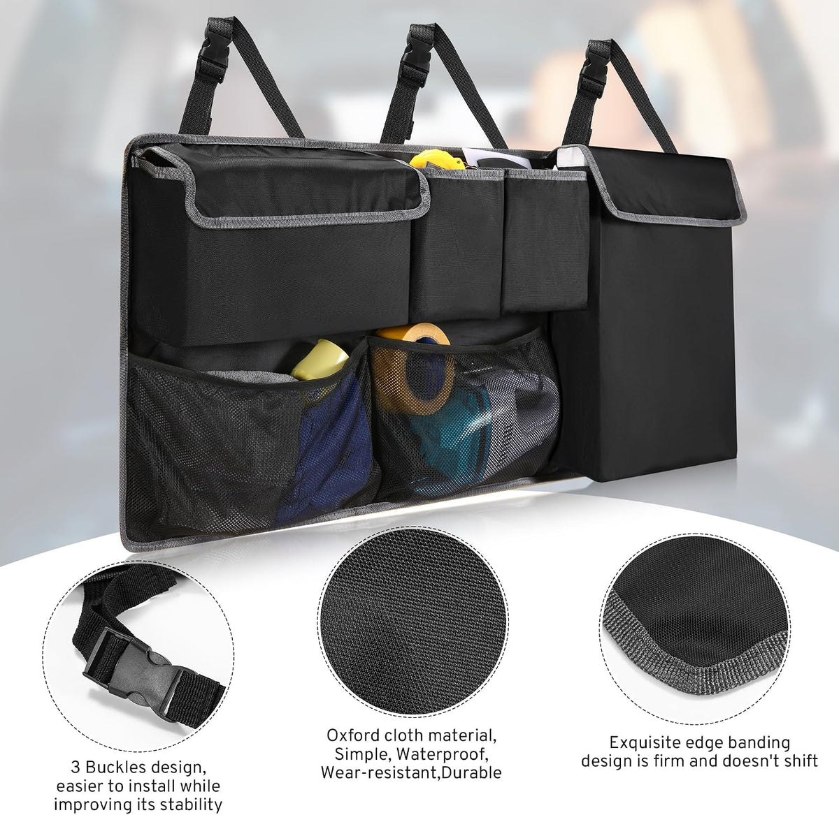 Car Trunk Organizer Storage for Chevy Equinox Traverse Trax Tahoe Blazer