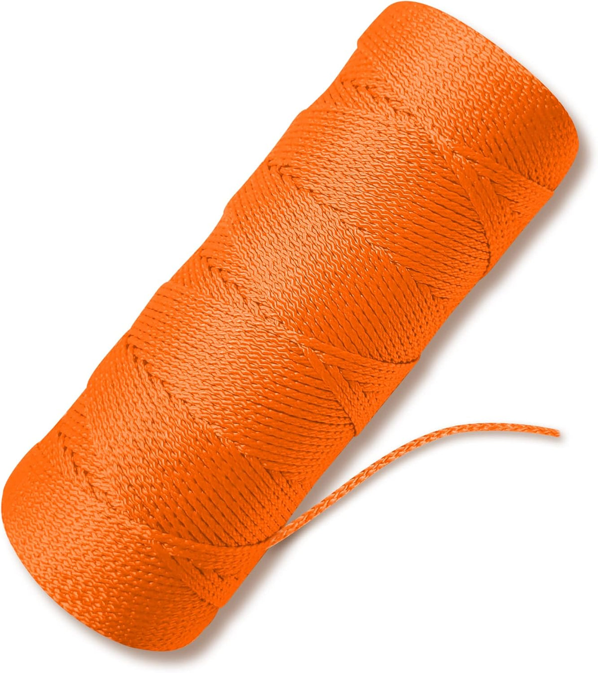 Orange Mason Line String - #18 Braided Nylon Twine - 250 Ft Length for Gardening & Masonry