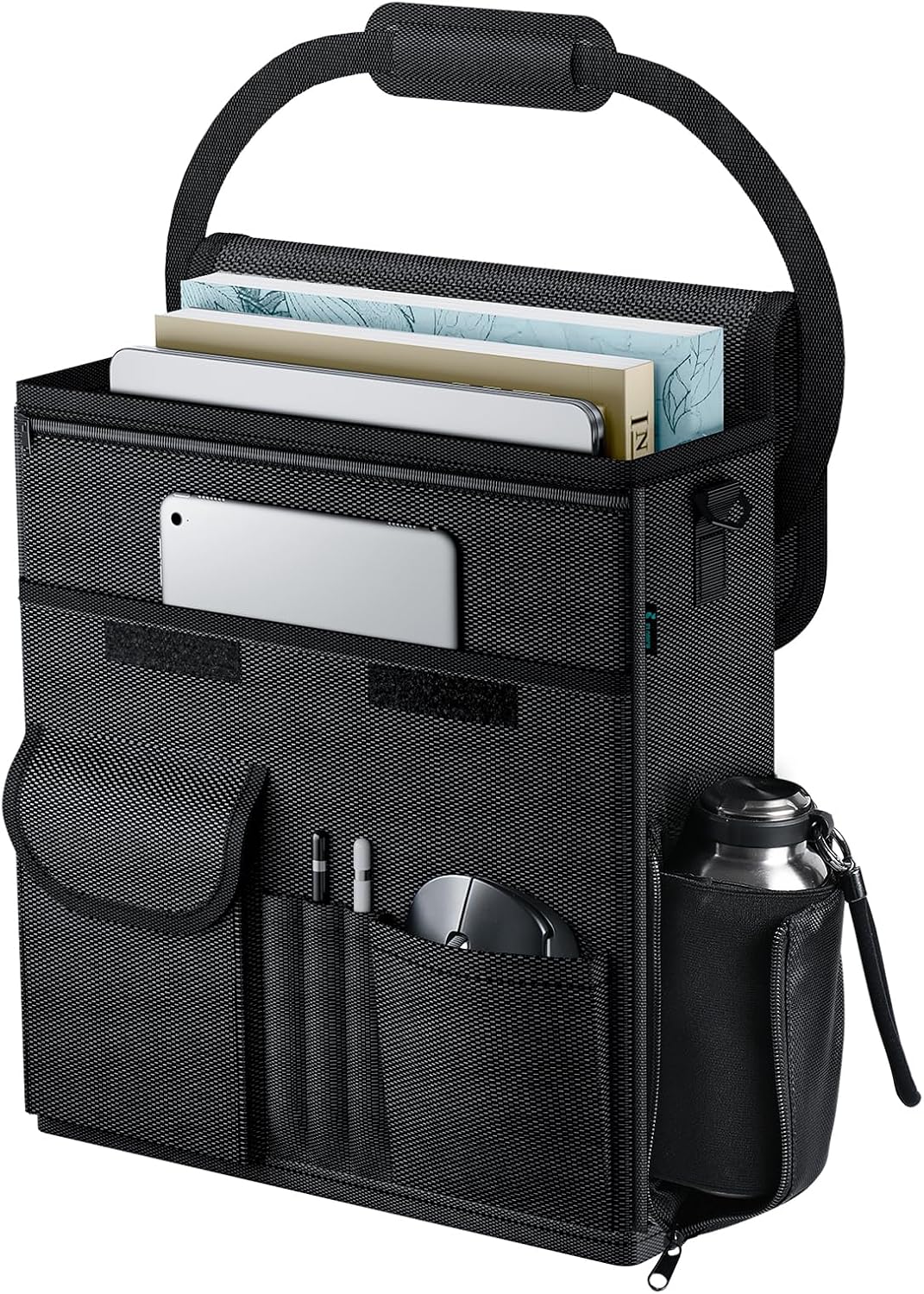 FLORICH Car Front Seat Organizer, Car Laptop Holder Backseat Organizer for Work, Automatic Document Holder Multi-Pocket Storage Organizer, Car Seat Back Storage Bag with Cup Holder