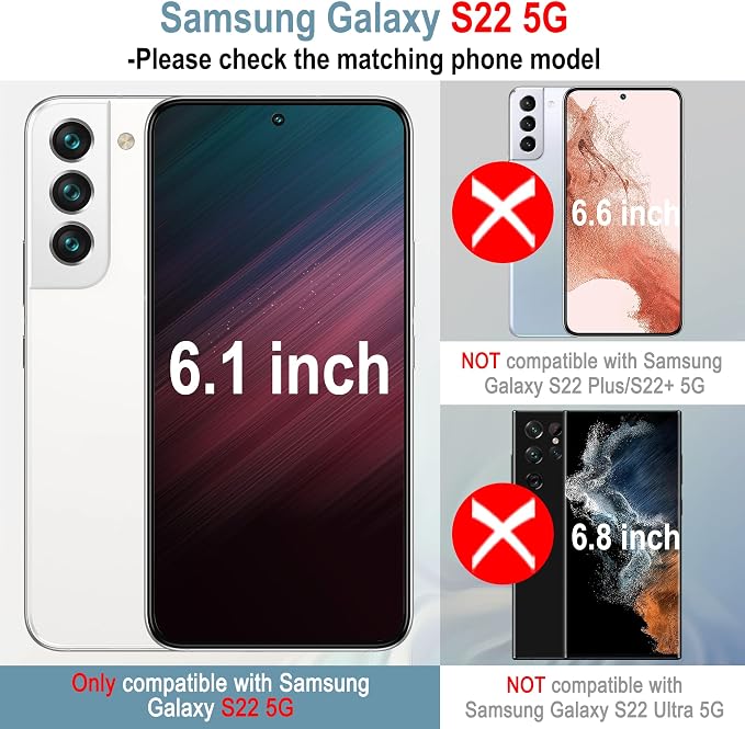 AACL 3-Pack for Samsung Galaxy S22 Screen Protector Hybrid Film,