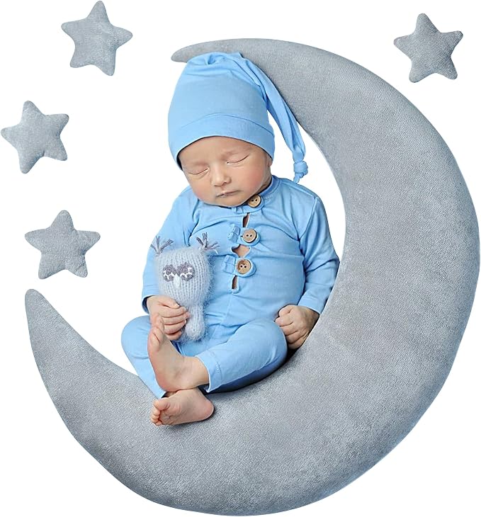 IGMaryBox Baby Moon Star Pillow Infant Posing Pillow Newborn Photography Prop