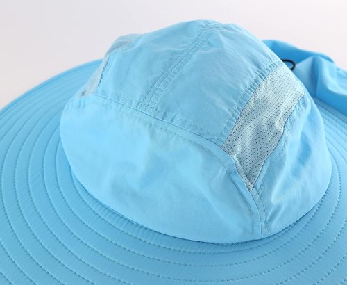Home Prefer UPF 50+ Men's Wide Brim Fishing Hat - Sun Protection Cap with Neck Flap for Outdoor Use
