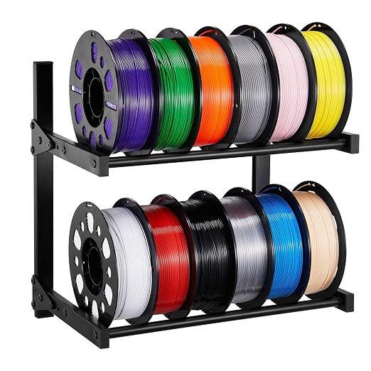 VEVOR Wall Mount Printer Filament Storage Rack, 2-Tier Wall Bracket Storage