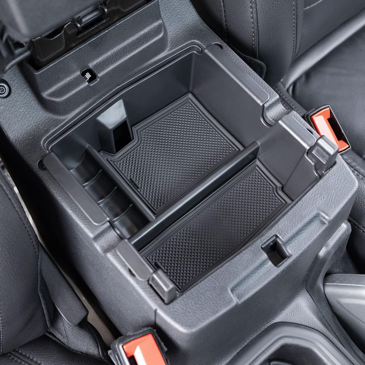 PIMCAR Center Console Organizer for Jeep Wrangler JL/JLU (2018-2026) & Gladiator JT (2020-2026) | Armrest Storage Tray | Interior Accessories (Not for JK/JKU) | Black Liner Trim
