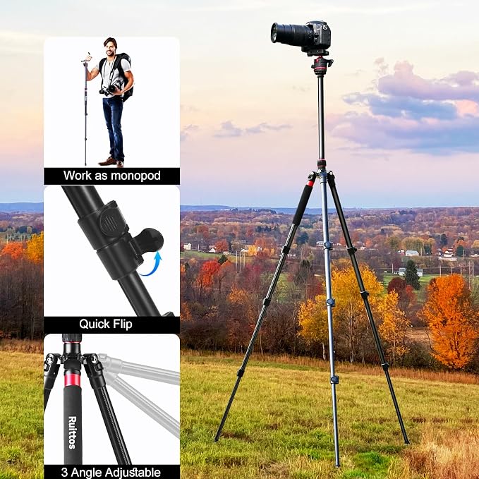 Travel Tripod, Video Camcorders, Action Cameras, Telescopes...8.8lbs
