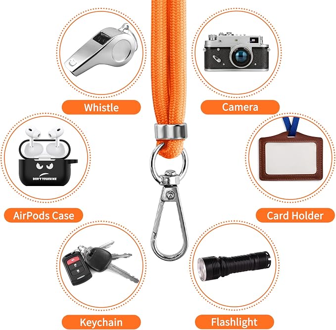 CACOE Phone Lanyard 2 Pcs-1 Pcs Adjustable Neck Strap, 2 Pads, Universal