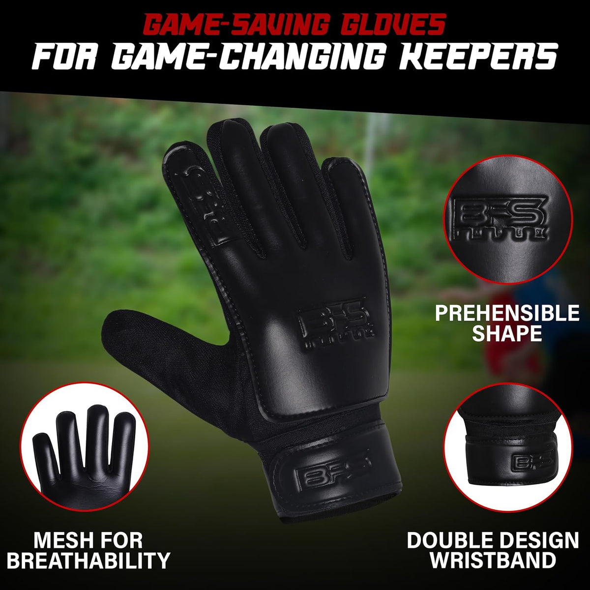 Skiennix Kids Soccer Goalie Gloves - Youth Football Goalkeeper Gloves with Anti-Slip 4mm Latex Grip & Double Wrist Support