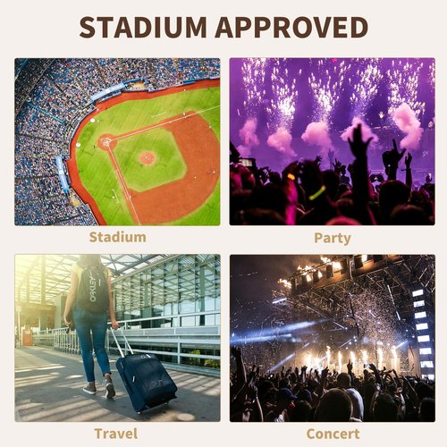 Merleu Clear Bags for Stadium Approved with USB Charging Port，Durable Waterproff Material Clear Crossbody Bags for Women，for Stadium Events，Office