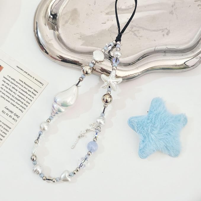 Cute Beaded Camera Wrist Strap for Phone, Digital Camera Charm Lanyard