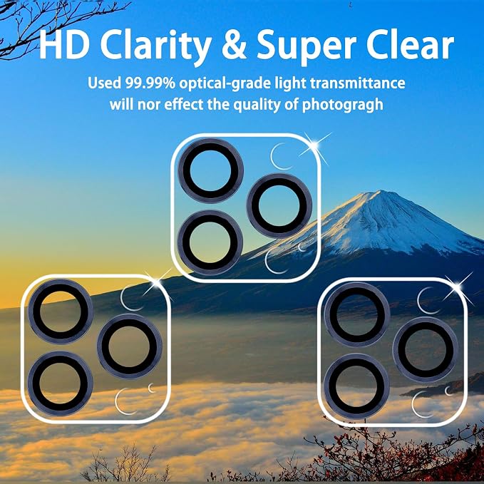3 Pack Dengduoduo Tempered Glass Camera Lens Protector