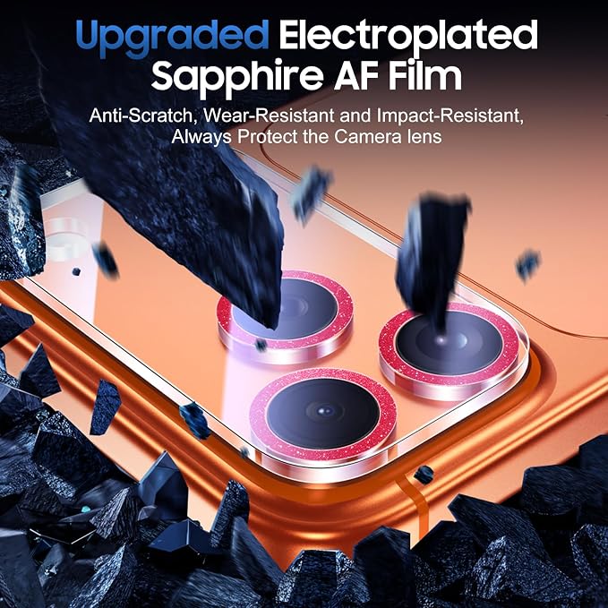 UniqueMe Compatible for 3 Pack iPhone 17 Pro Camera Lens Protector