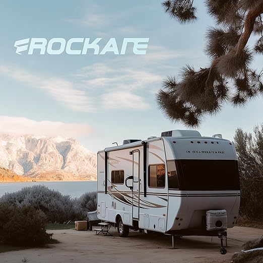 Rockane Dual 6'' Trailer Jack Swivel Caster Wheel Replacement with Rubber Wheel Chock，2000LBs Capacity with Pin for Boat Hitch Camper for Soft Ground Roll - Perfect Matching Jack Wheel Dock