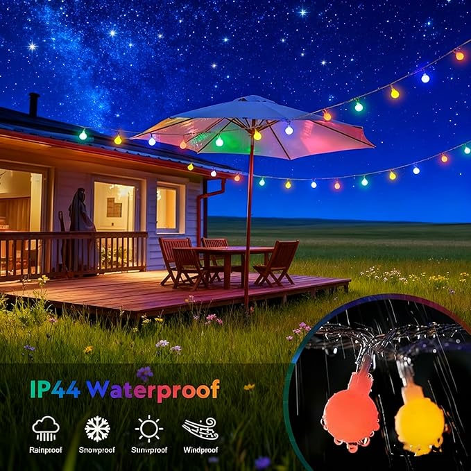 100LED Connectable String Lights Indoor Outdoor for Bedroom, 33ft Multicolor Fairy Lights with Remote & Timer, Plug in 8 Modes Waterproof Globe Hanging Twinkle Light for Room Classroom Wedding Decor