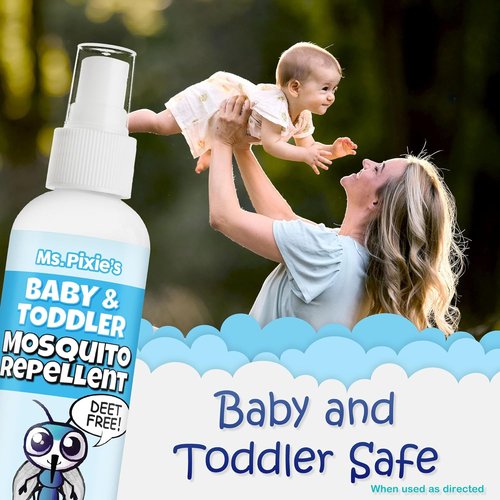 Ms. Pixie’s Mosquito Repellent for Babies & Toddlers - DEET-Free, Gentle Outdoor Protection, 3 oz