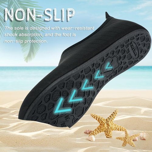 ANLUKE Water Shoes - Quick-Dry Barefoot Aqua Yoga Socks for Men & Women | Ideal for Beach & Surf