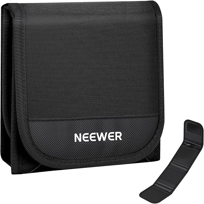 NEEWER 82mm Filter Case, Trifold Foldable Splash Resistant Protective Carry