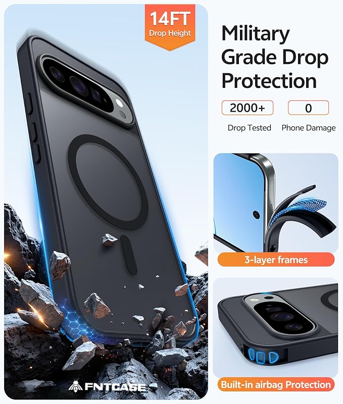 FNTCASE for Google Pixel 10 Pro Case: for Pixel 10 Case Translucent Matte Cases