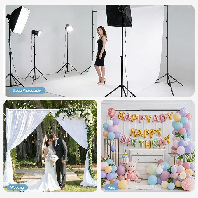 EMART 10x10FT Backdrop Stand, Photo Studio Back Drop Adjustable Stand