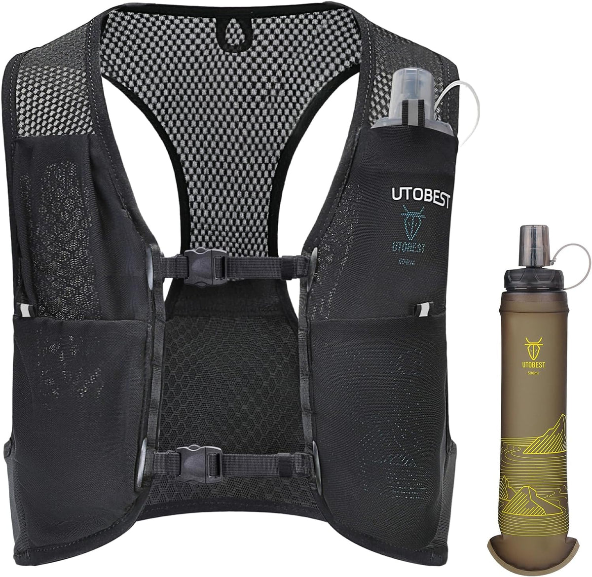 UTOBEST Ultra-Light Running Vest | Breathable Hydration Gear for Men & Women - Perfect for Trail Hiking & Jogging